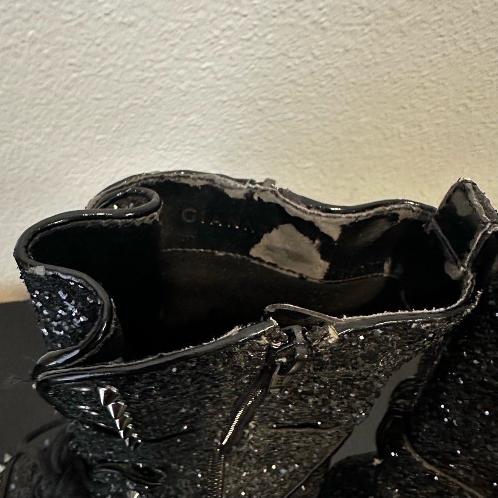Gianni Bini Black Sparkle Studded Boots - Picture 7 of 16